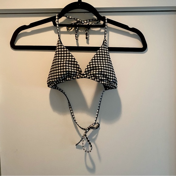 Checkered triangle bikini top - Picture 1 of 2